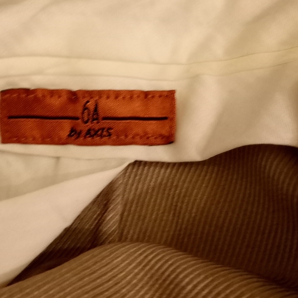 6a by Axis Slacks Khaki Fine Corduroy Pleated Front Size 40/32" inseam - Picture 7 of 9